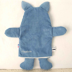 doudou peluche chat chaton sur mesure personnalisable Gaston vue de dos