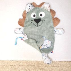 Doudou plat vert clair Raymond