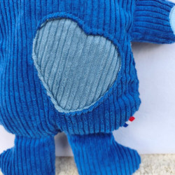 doudou peluche loup Herbert détail application personnalisable en brodant le prénom de l'enfant