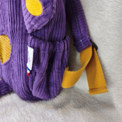 cartable sac à dos maternelle licorne violette détail poche latérale pour gourde
