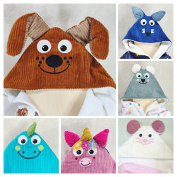Montage photos capes de bain animaux rigolos