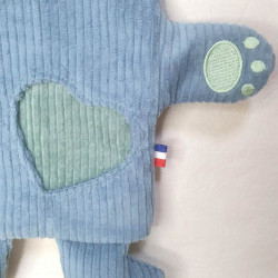 doudou peluche chat chaton sur mesure personnalisable Greg détail application coeur personnalisable par broderie