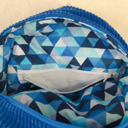 Sac à dos ourson bleu cobalt triangles