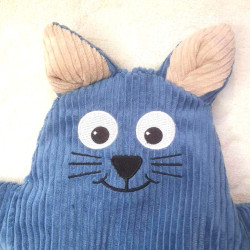 doudou peluche chat chaton sur mesure personnalisable Aristide détail visage rigolo
