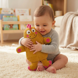 Bébé jouant avec doudou Albertine