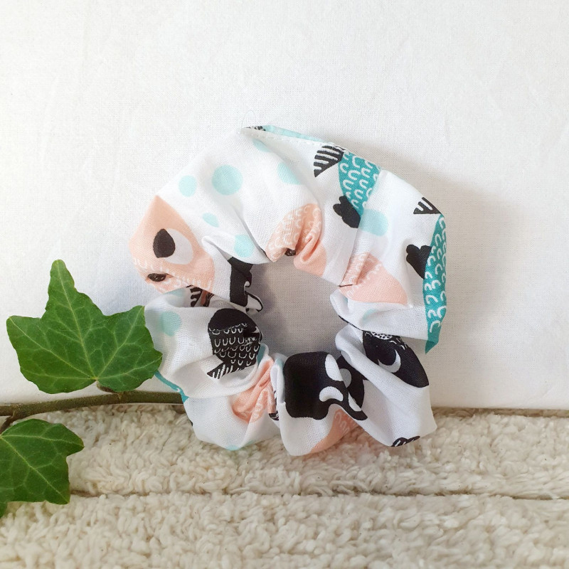 Chouchou tissu poissons