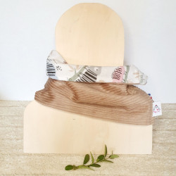 Snood Beige clair et caméléons