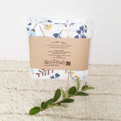 Lot de 5 lingettes lavables fleurs d'automne