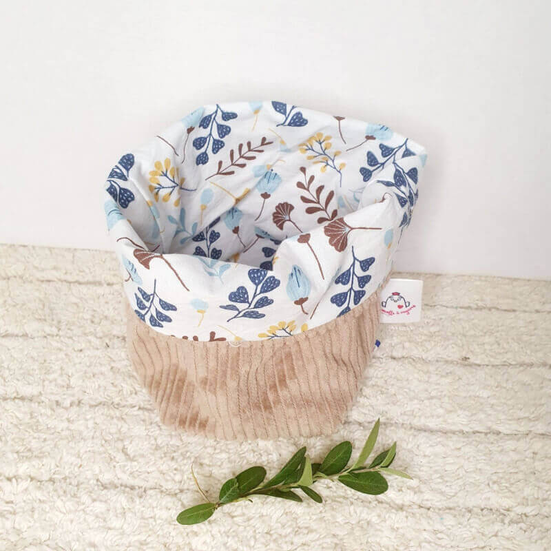 Panière Beige et fleurs d'automne