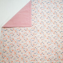 couverture velours rose imprimé forêt rose