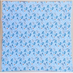 Couverture velours brique imprimé fleurs