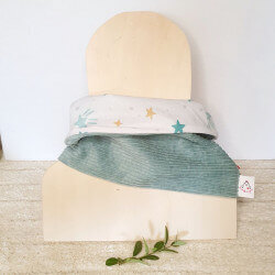 Snood Vert clair et étoiles filantes