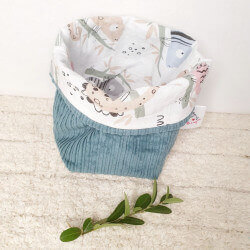 Panière vert forêt caméléons